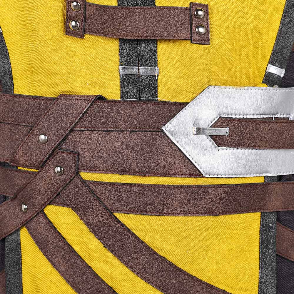 Mortal Kombat Scorpion Tenue Jaune Cosplay Costume