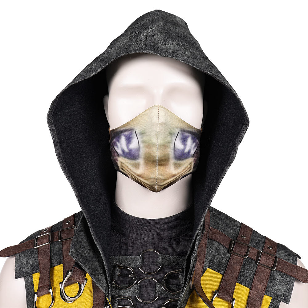 Mortal Kombat Scorpion Tenue Jaune Cosplay Costume
