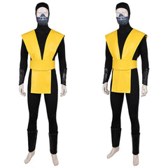 Mortal Kombat Scorpion Tenue Jaune et Noire Cosplay Costume