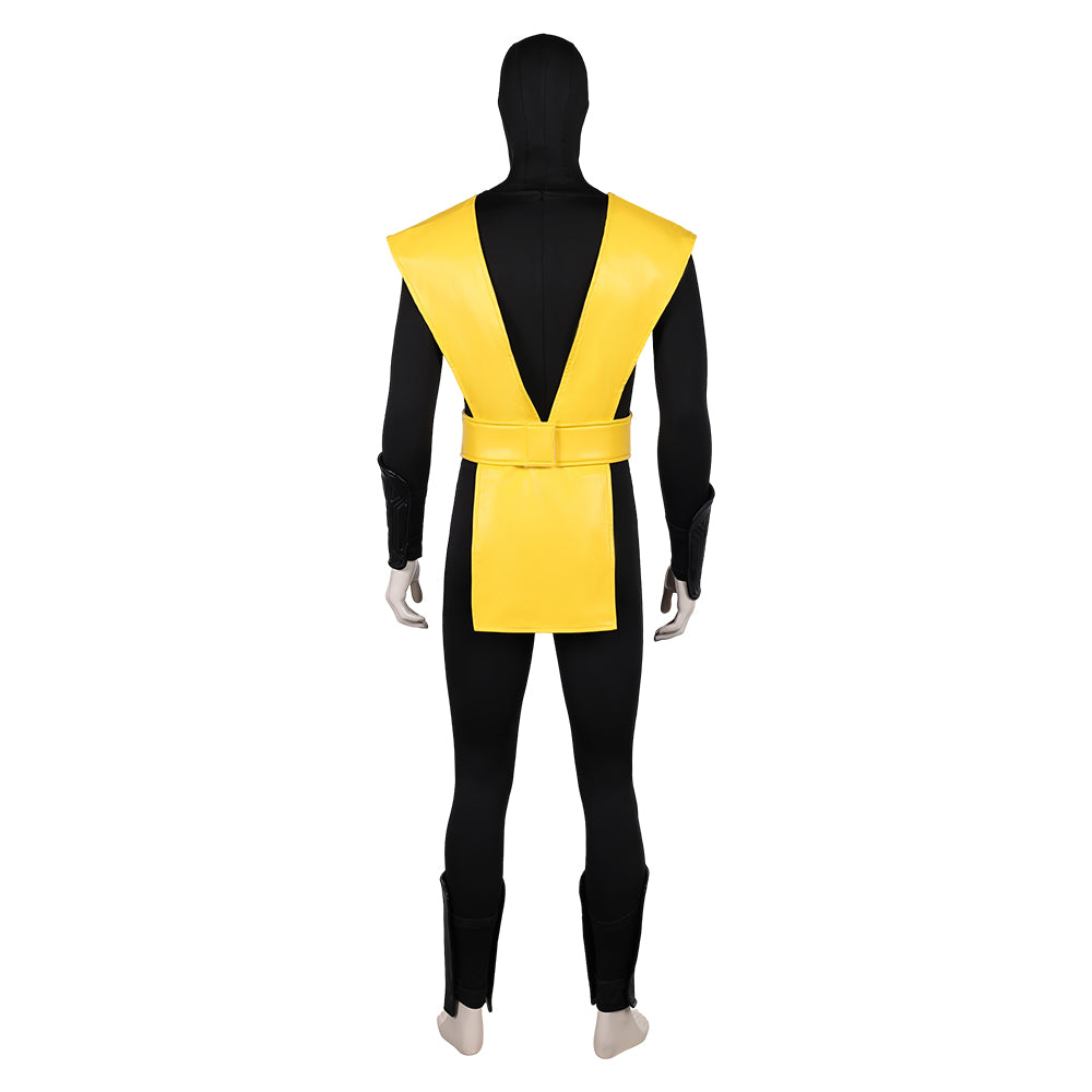 Mortal Kombat Scorpion Tenue Jaune et Noire Cosplay Costume