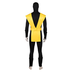 Mortal Kombat Scorpion Tenue Jaune et Noire Cosplay Costume