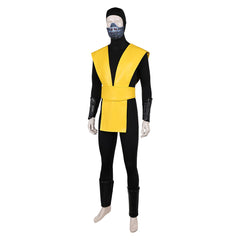 Mortal Kombat Scorpion Tenue Jaune et Noire Cosplay Costume