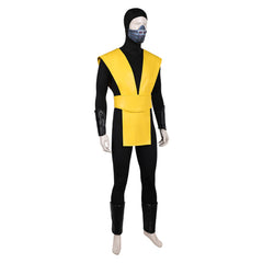 Mortal Kombat Scorpion Tenue Jaune et Noire Cosplay Costume