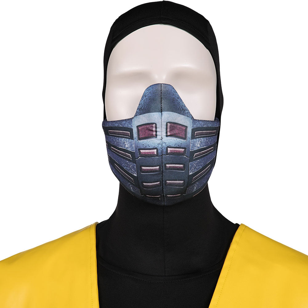 Mortal Kombat Scorpion Tenue Jaune et Noire Cosplay Costume