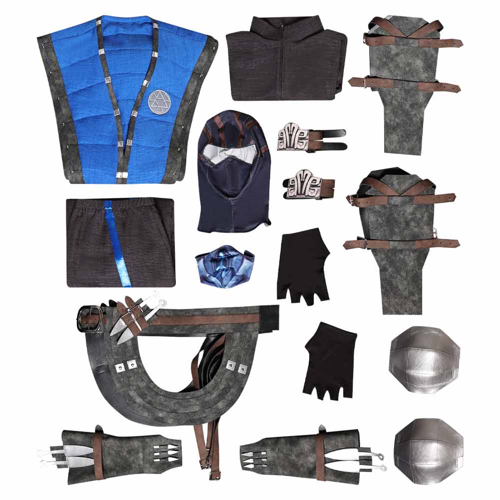 Mortal Kombat Sud-Zero Tenue Bleue Cosplay Costume