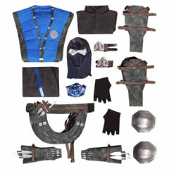 Mortal Kombat Sud-Zero Tenue Bleue Cosplay Costume