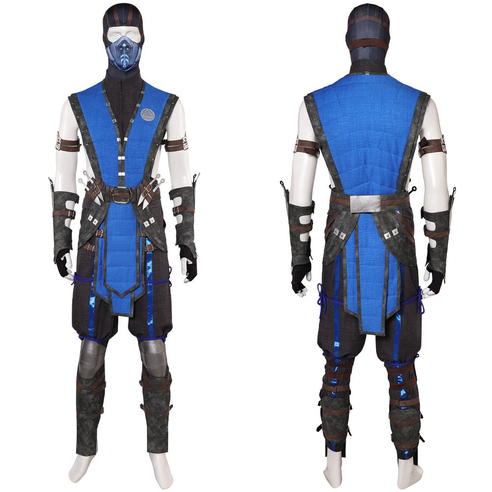 Mortal Kombat Sud-Zero Tenue Bleue Cosplay Costume