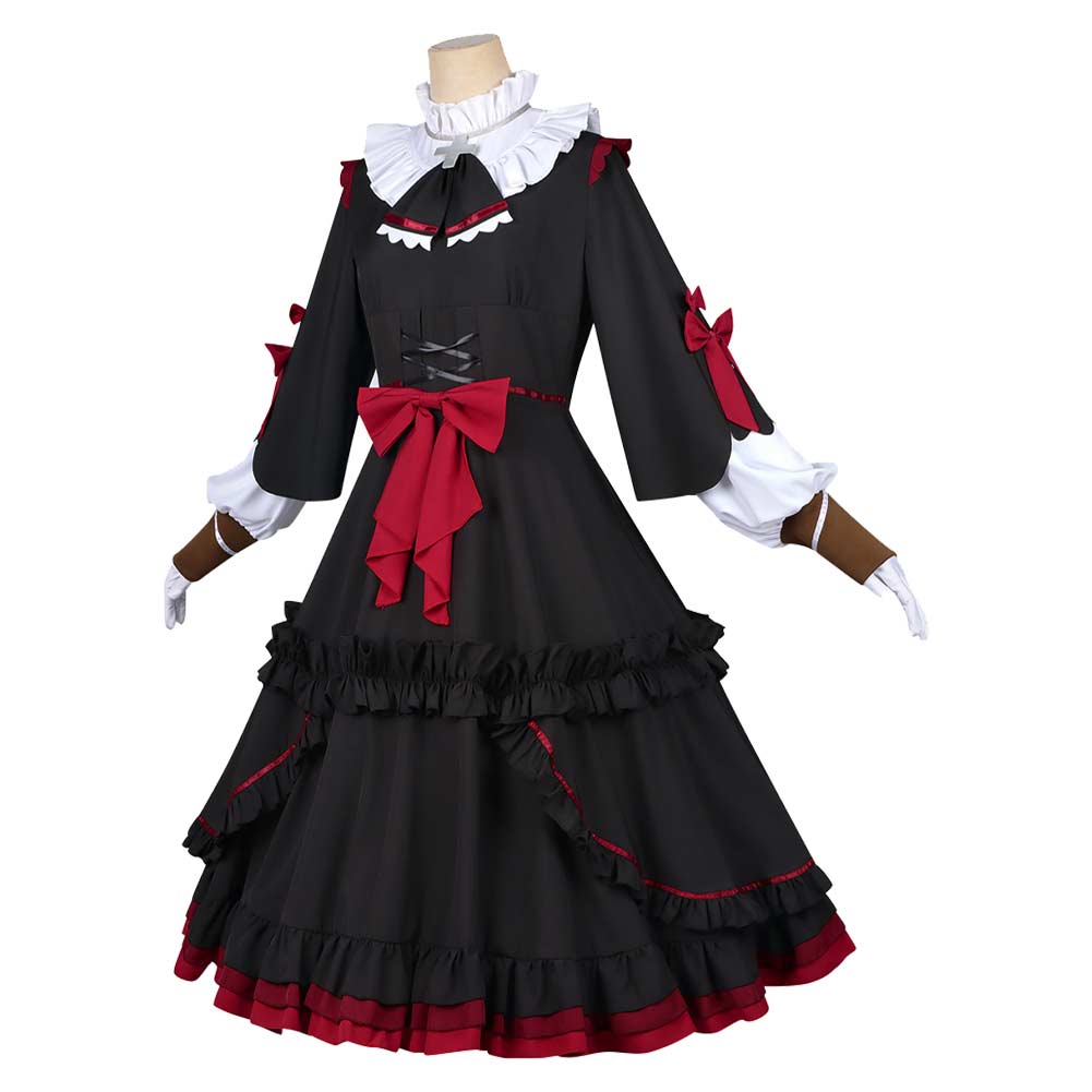 Needy Girl Overdose(2026) Michica Gokubara Robe Noire et Rouge Cosplay Costume