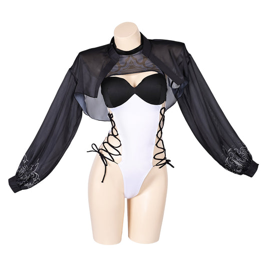 NieR:Automata YoRHa No.2 Type B Maillot de Bain Une Pièce+Cover Ups Costume Design Original