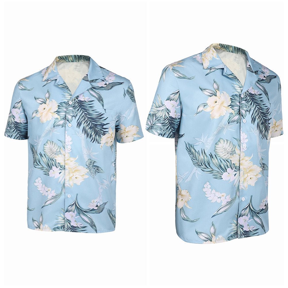 Nobody 2(2025) Hutch Mansell Chemise Bleue Cosplay Costume