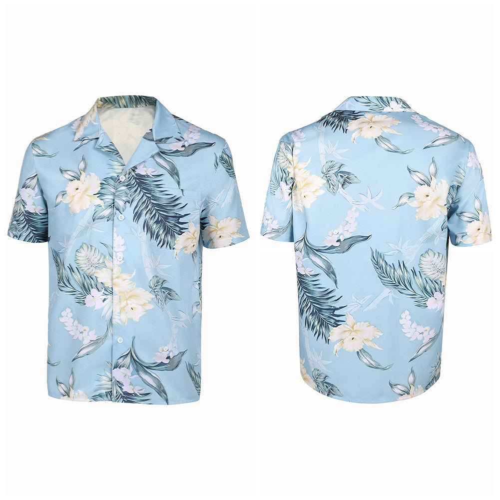 Nobody 2(2025) Hutch Mansell Chemise Bleue Cosplay Costume