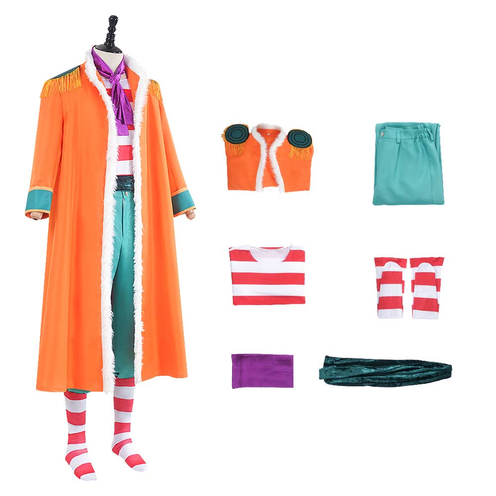One Piece Buggy Tenue Orange Cosplay Costume
