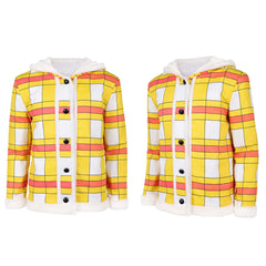 One Piece Live Action 2(2026) Luffy Veste à Carreaux Jaune Cosplay Costume