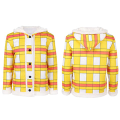 One Piece Live Action 2(2026) Luffy Veste à Carreaux Jaune Cosplay Costume