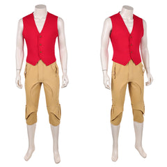 One Piece Live-action 2(2026) Monkey D. Luffy Tenue Rouge et Marron Cosplay Costume