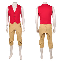 One Piece Live-action 2(2026) Monkey D. Luffy Tenue Rouge et Marron Cosplay Costume