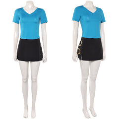 One Piece Live Action 2(2026) Nami Tenue Bleue et Noire Cosplay Costume Ver.2