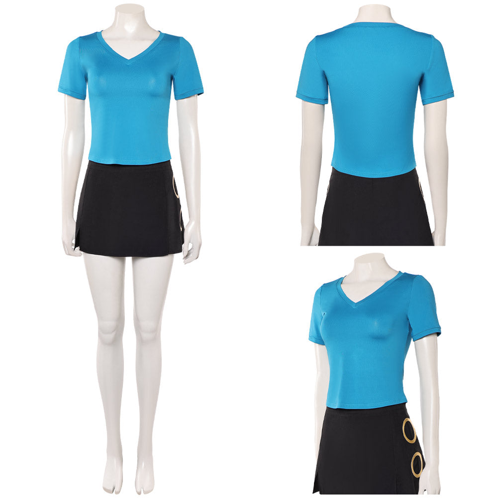 One Piece Live Action 2(2026) Nami Tenue Bleue et Noire Cosplay Costume Ver.2