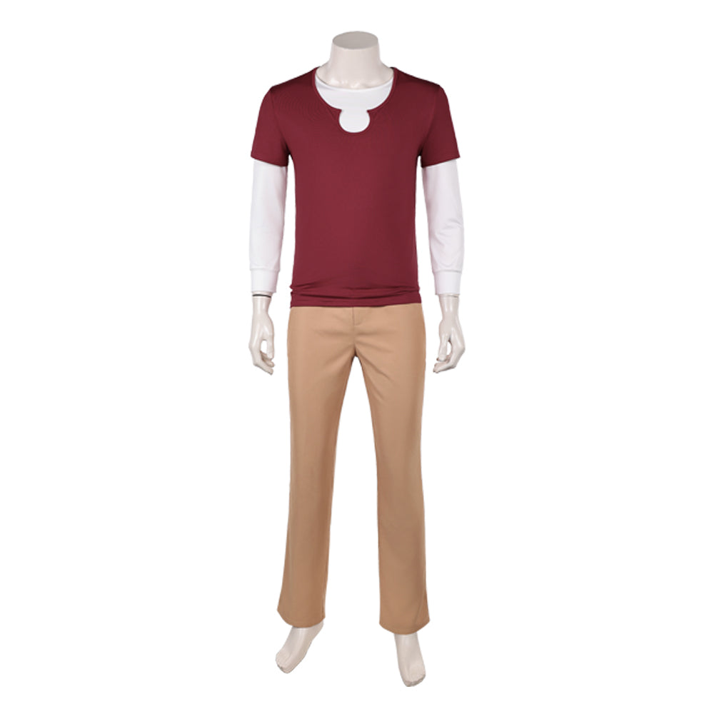 One Piece Live Action 2(2026) Sanji Tenue Rouge et Marron Cosplay Costume