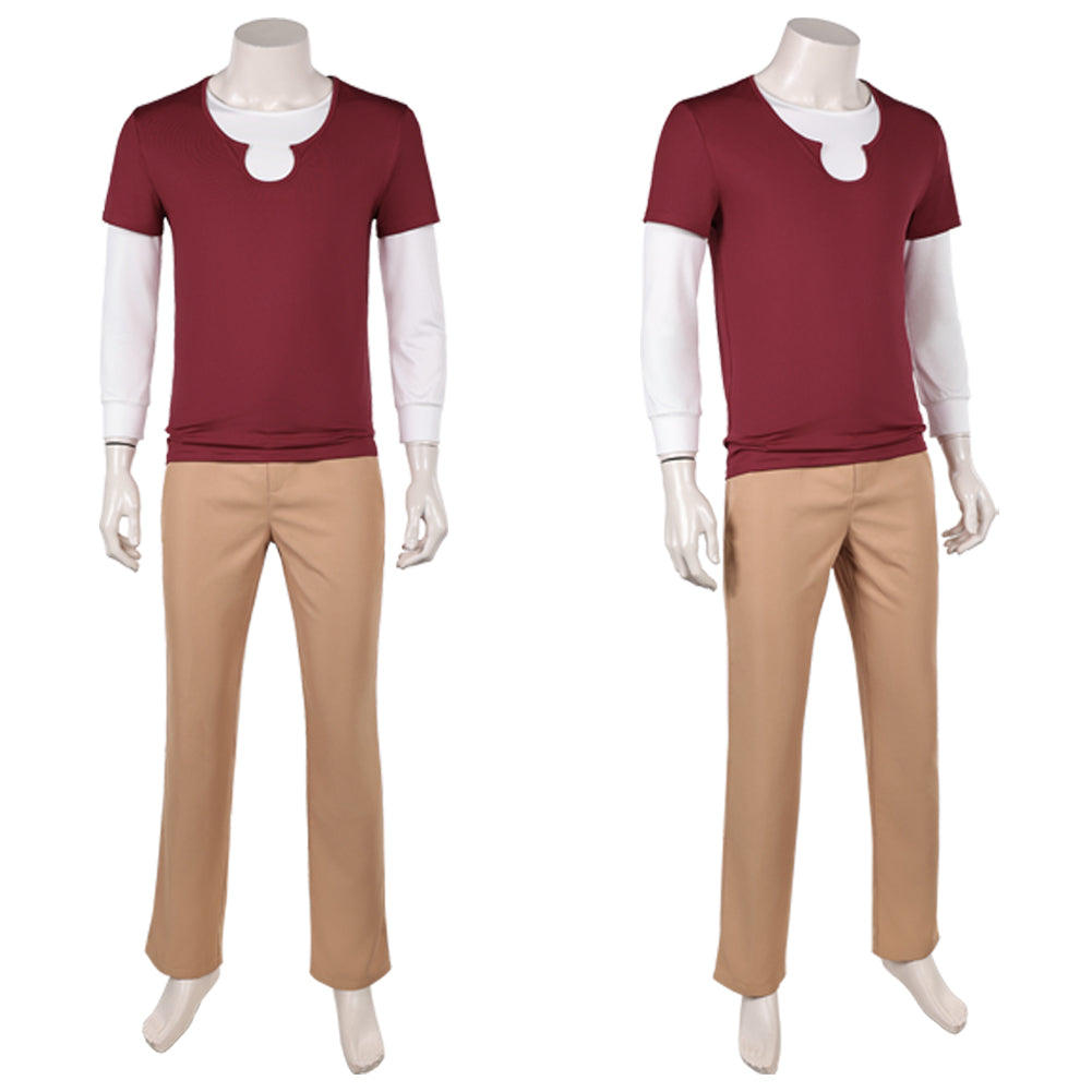One Piece Live Action 2(2026) Sanji Tenue Rouge et Marron Cosplay Costume