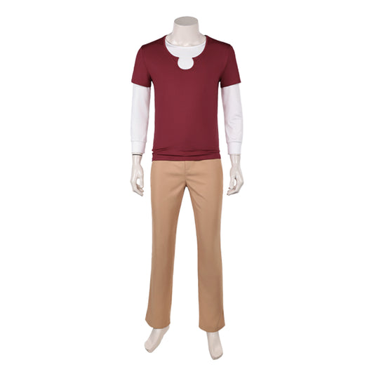 One Piece Live Action 2(2026) Sanji Tenue Rouge et Marron Cosplay Costume