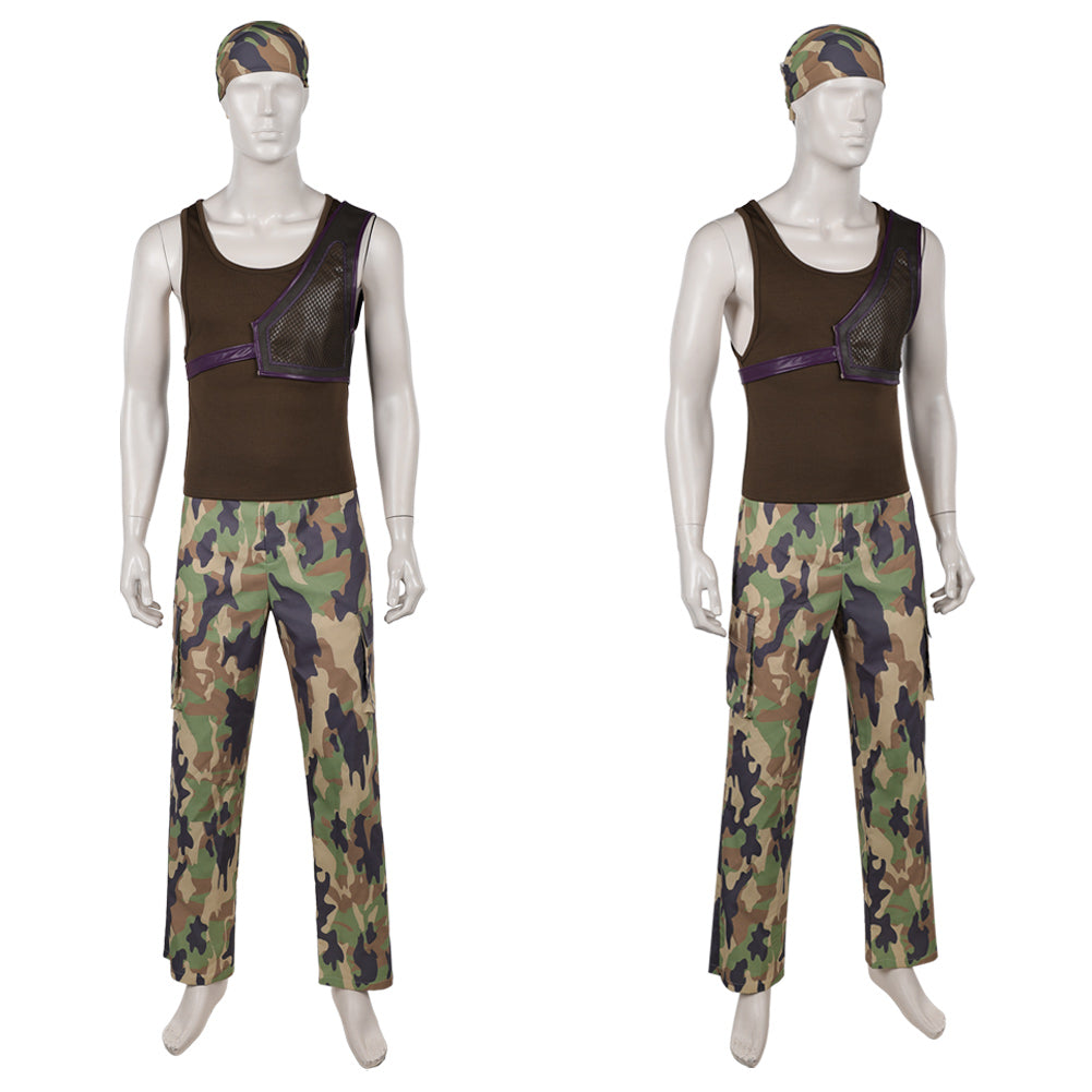 One Piece Live Action 2(2026) Usopp Tenue de Camouflage Verte Cosplay Costume