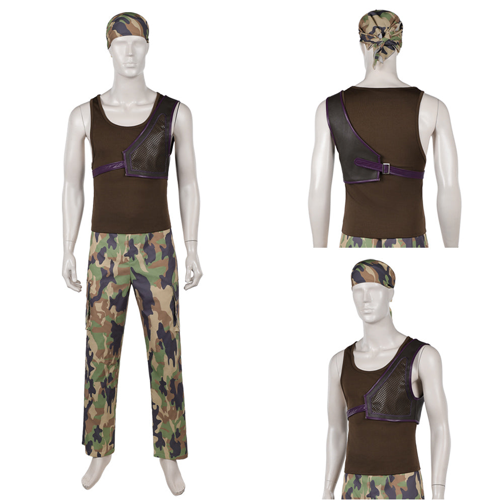 One Piece Live Action 2(2026) Usopp Tenue de Camouflage Verte Cosplay Costume