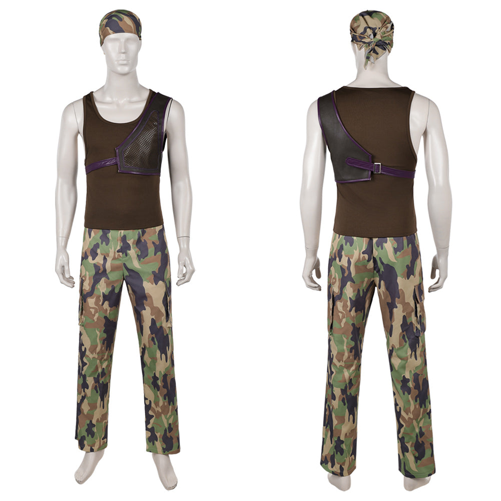 One Piece Live Action 2(2026) Usopp Tenue de Camouflage Verte Cosplay Costume