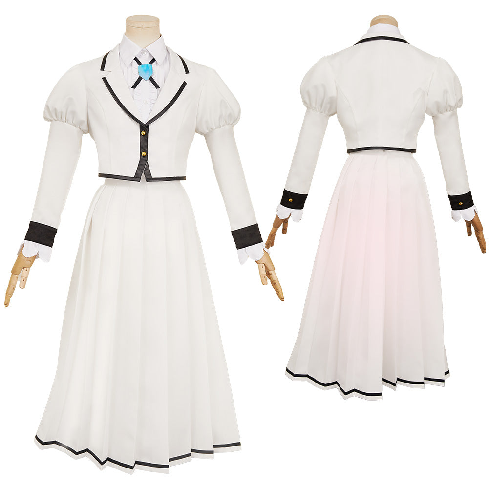 Rock Is a Lady's Modesty(2025) Suzunomiya Lilisa/Otoha Kurogane Uniforme Blanc Cosplay Costume