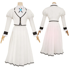 Rock Is a Lady's Modesty(2025) Suzunomiya Lilisa/Otoha Kurogane Uniforme Blanc Cosplay Costume