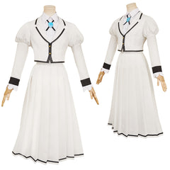 Rock Is a Lady's Modesty(2025) Suzunomiya Lilisa/Otoha Kurogane Uniforme Blanc Cosplay Costume