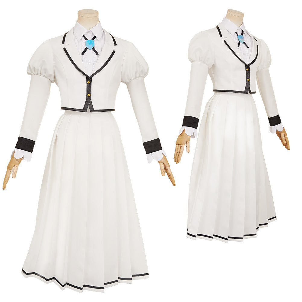 Rock Is a Lady's Modesty(2025) Suzunomiya Lilisa/Otoha Kurogane Uniforme Blanc Cosplay Costume
