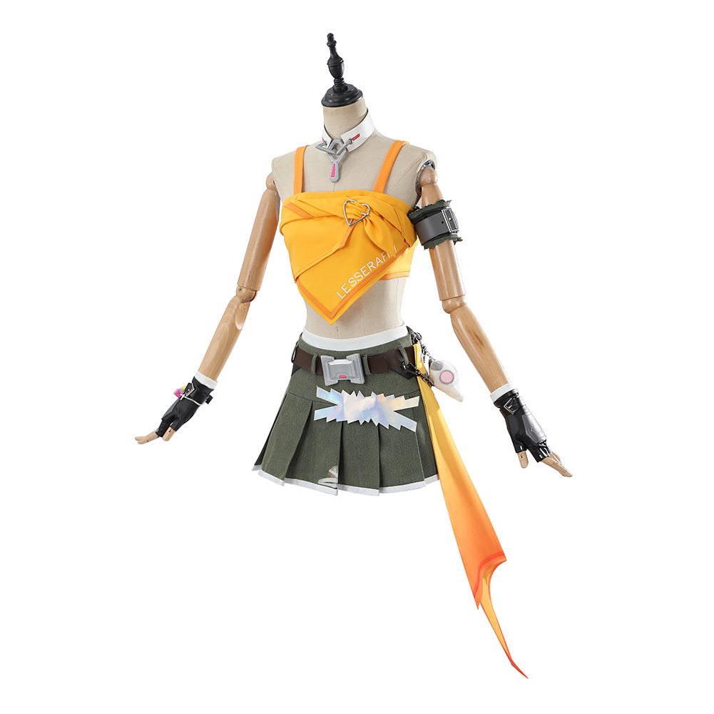 Overwatch 2 Mercy Idole Tenue de Gilet Orange Cosplay Costume
