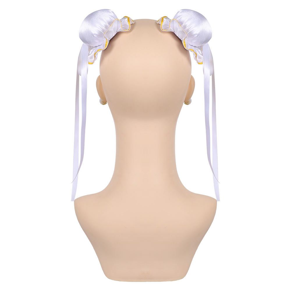 Overwatch 2 x Street Fighter 6 Juno Accessoire pour Cheveux+Boucle d'Oreilles pour Chun-Li Cosplay