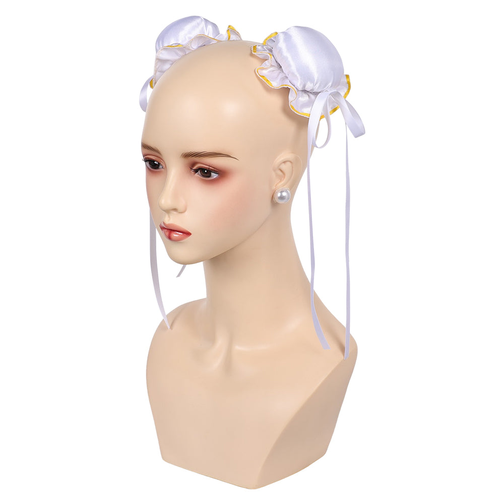 Overwatch 2 x Street Fighter 6 Juno Accessoire pour Cheveux+Boucle d'Oreilles pour Chun-Li Cosplay