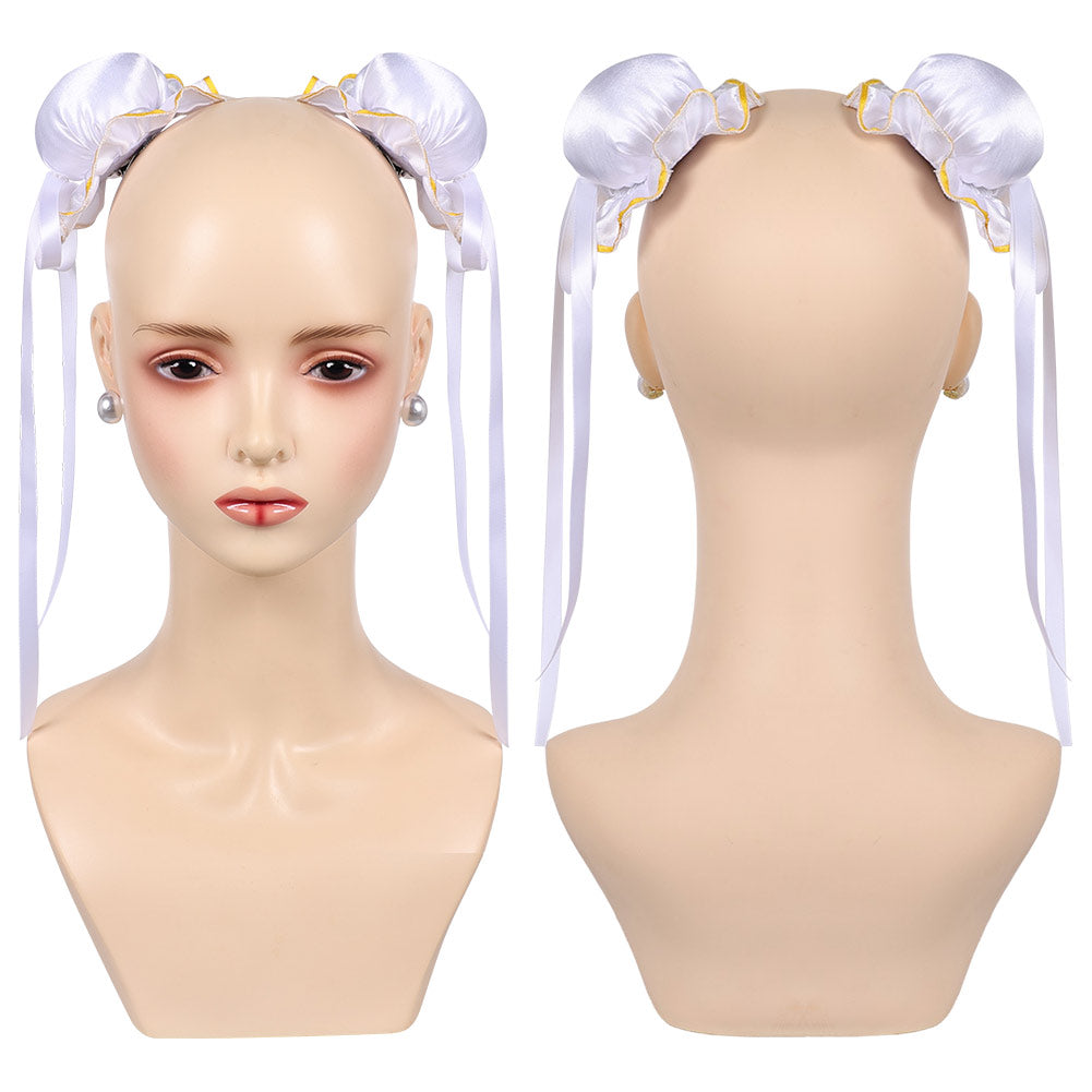 Overwatch 2 x Street Fighter 6 Juno Accessoire pour Cheveux+Boucle d'Oreilles pour Chun-Li Cosplay