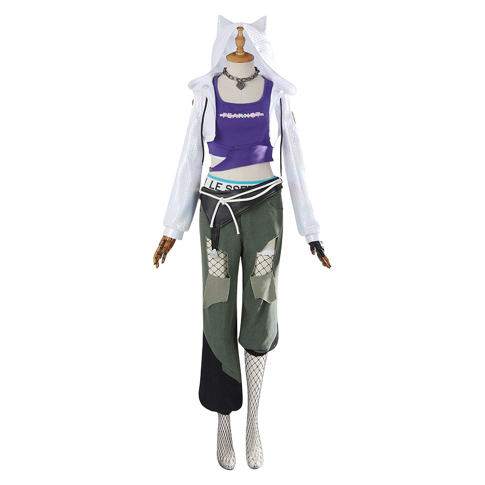 Overwatch Ashe Idole Tenue de Gilet Violet Cosplay Costume Ver.2