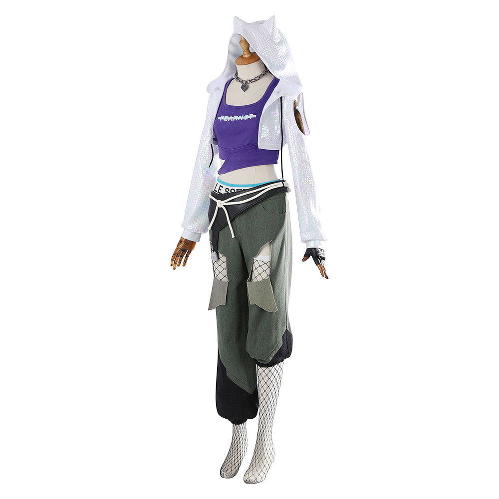 Overwatch Ashe Idole Tenue de Gilet Violet Cosplay Costume Ver.2
