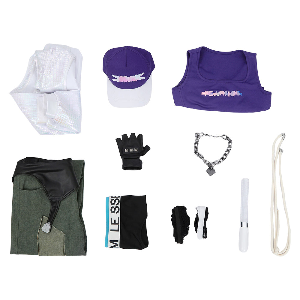 Overwatch Ashe Idole Tenue de Gilet Violet Cosplay Costume Ver.2