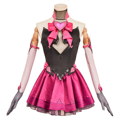 Overwatch D.VA Robe Rose et Noire Cosplay Costume
