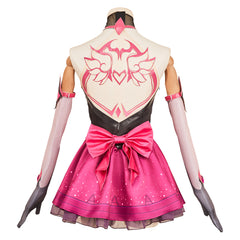 Overwatch D.VA Robe Rose et Noire Cosplay Costume