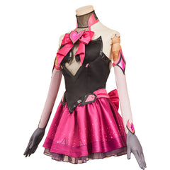 Overwatch D.VA Robe Rose et Noire Cosplay Costume