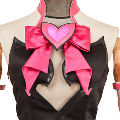 Overwatch D.VA Robe Rose et Noire Cosplay Costume