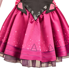 Overwatch D.VA Robe Rose et Noire Cosplay Costume