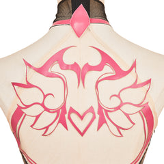 Overwatch D.VA Robe Rose et Noire Cosplay Costume