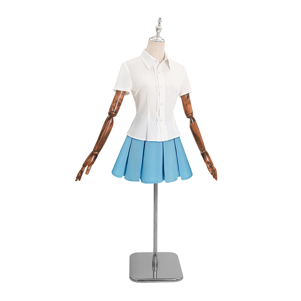 Overwatch Kiriko Tenue Bleue Cosplay Costume