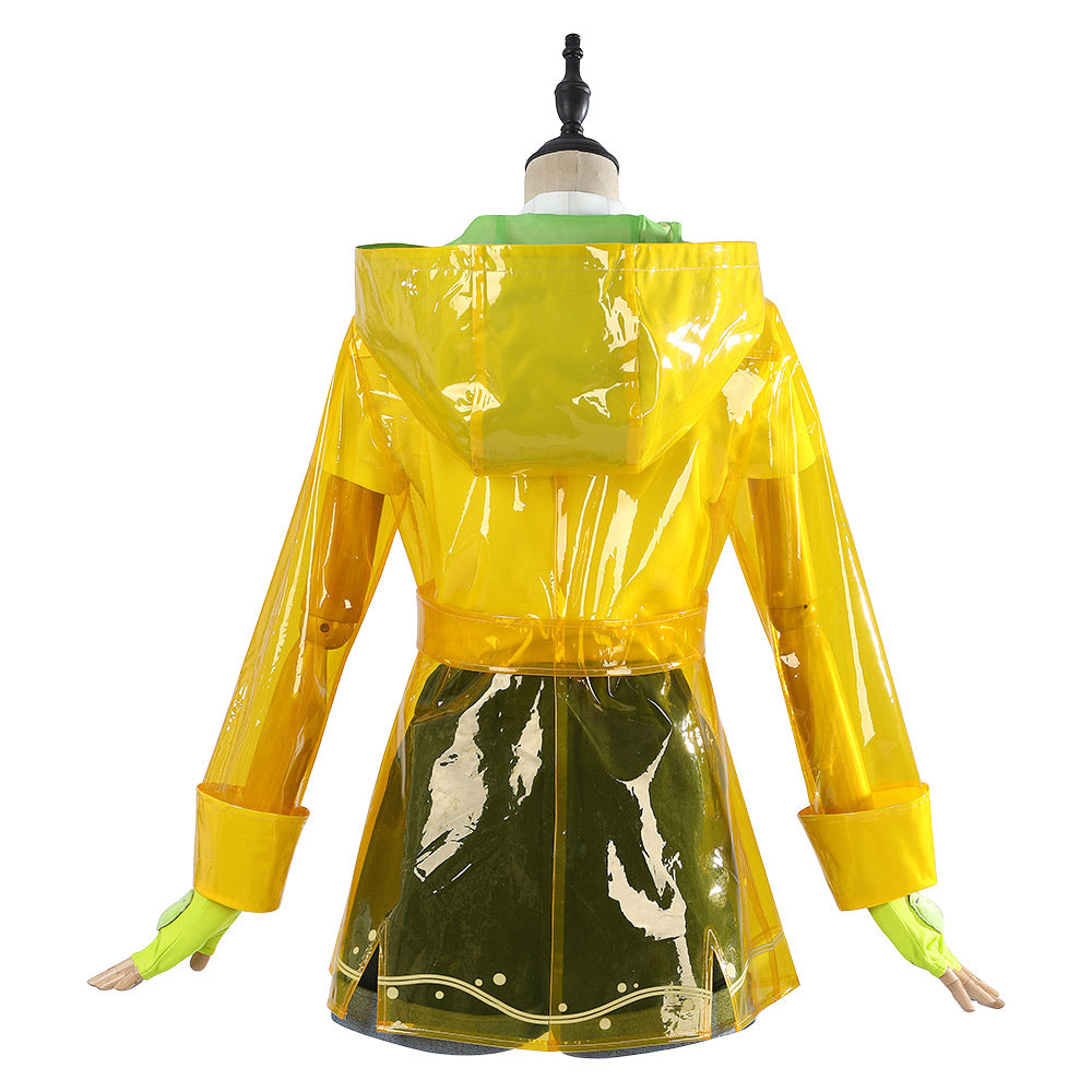 Overwatch Mei Raincoat Imperméable Tenue Jaune Cosplay Costume