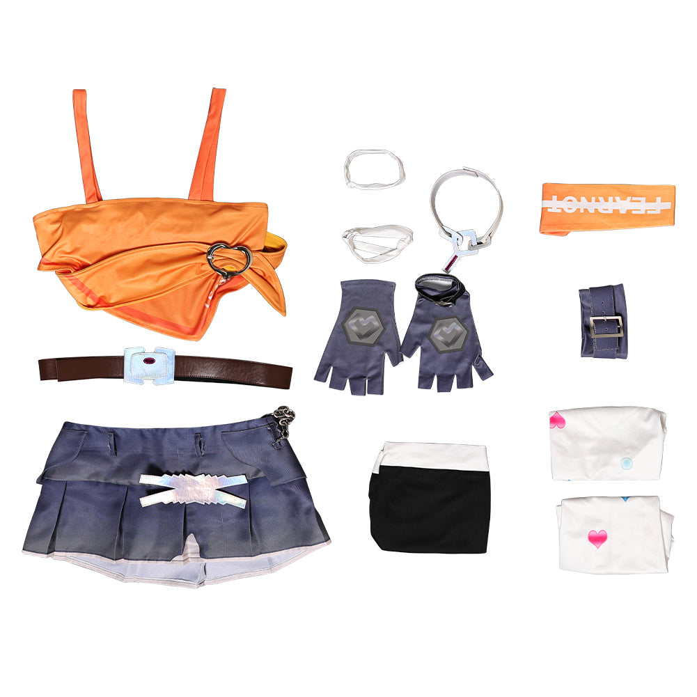 Overwatch Mercy Tenue de Gilet Orange Cosplay Costume