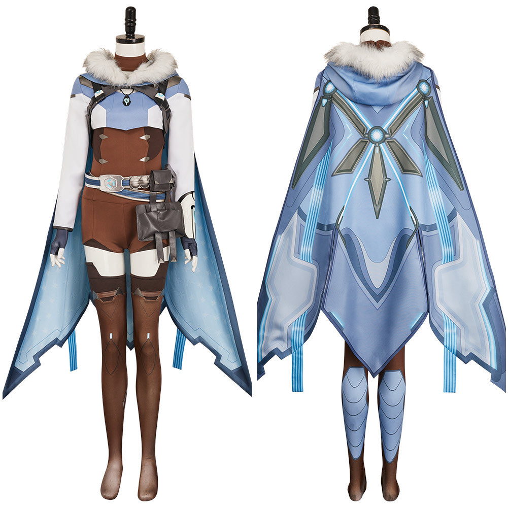 Overwatch OW Freya Tenue Bleue Cosplay Costume