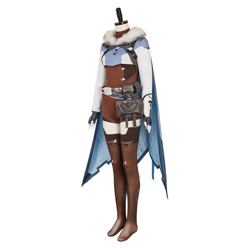 Overwatch OW Freya Tenue Bleue Cosplay Costume
